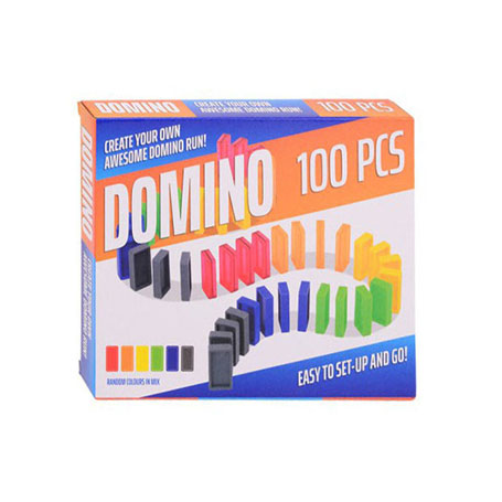 Gekleurde Dominostenen, 100dlg doos
