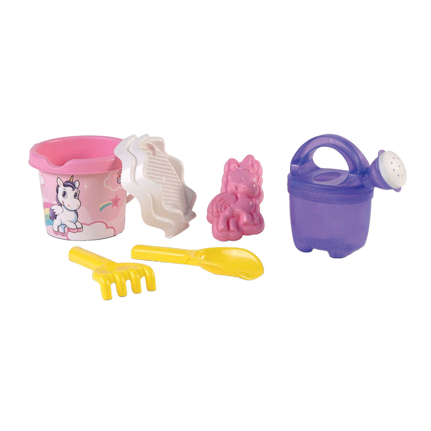 Rugzak met Strandset Eenhoorn, 6dlg