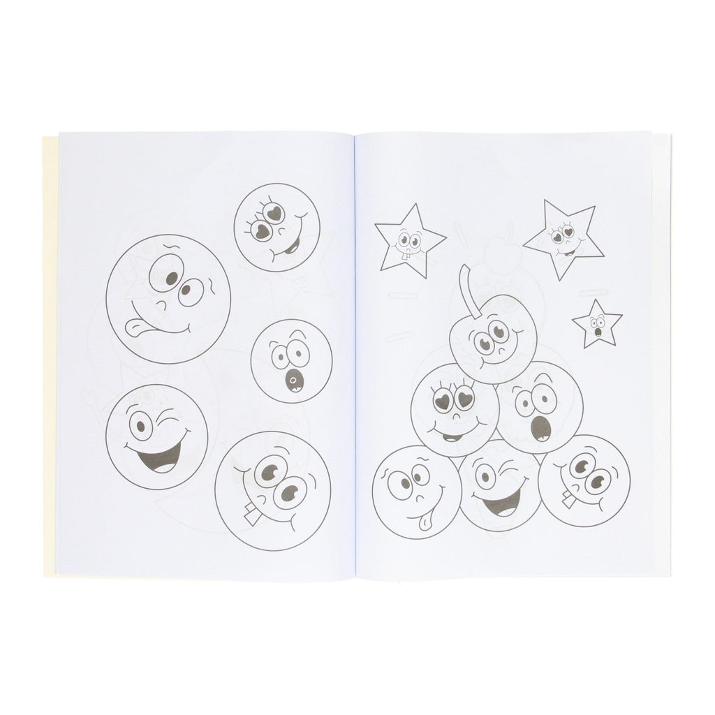 Kleurboek met Stickervel Lachgezicht
