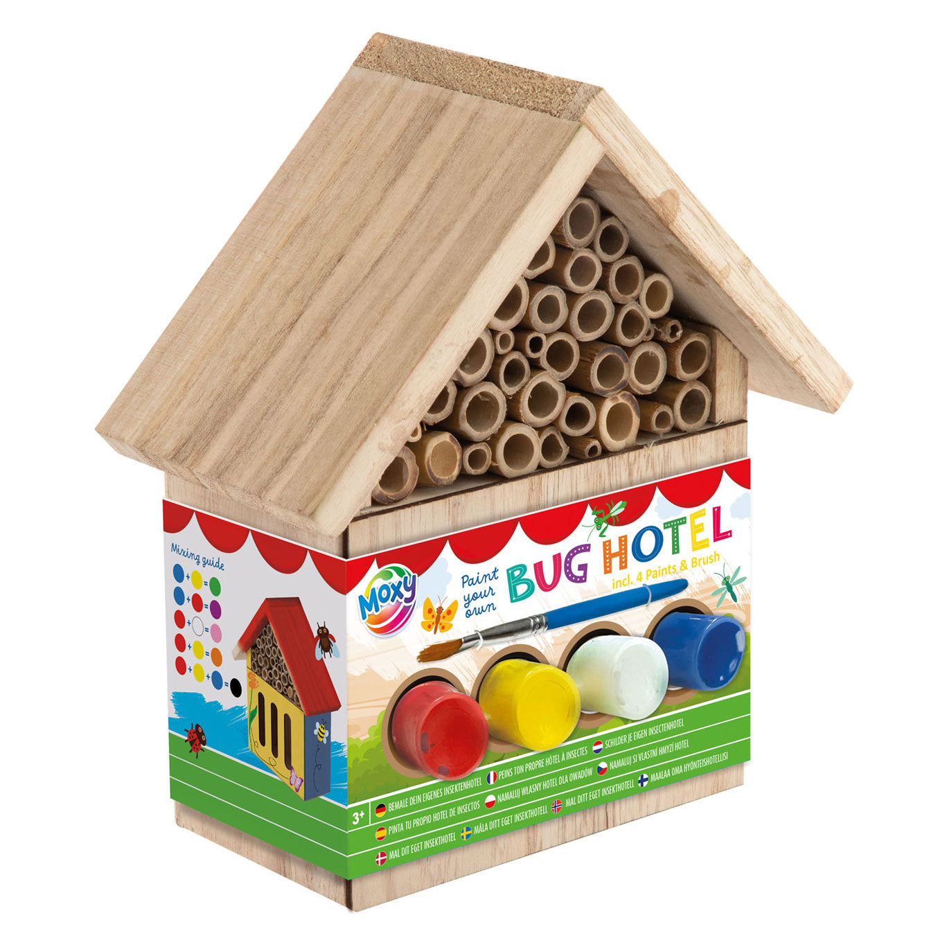 Bemalen Sie Ihr eigenes Insektenhotel-Farbset aus Holz