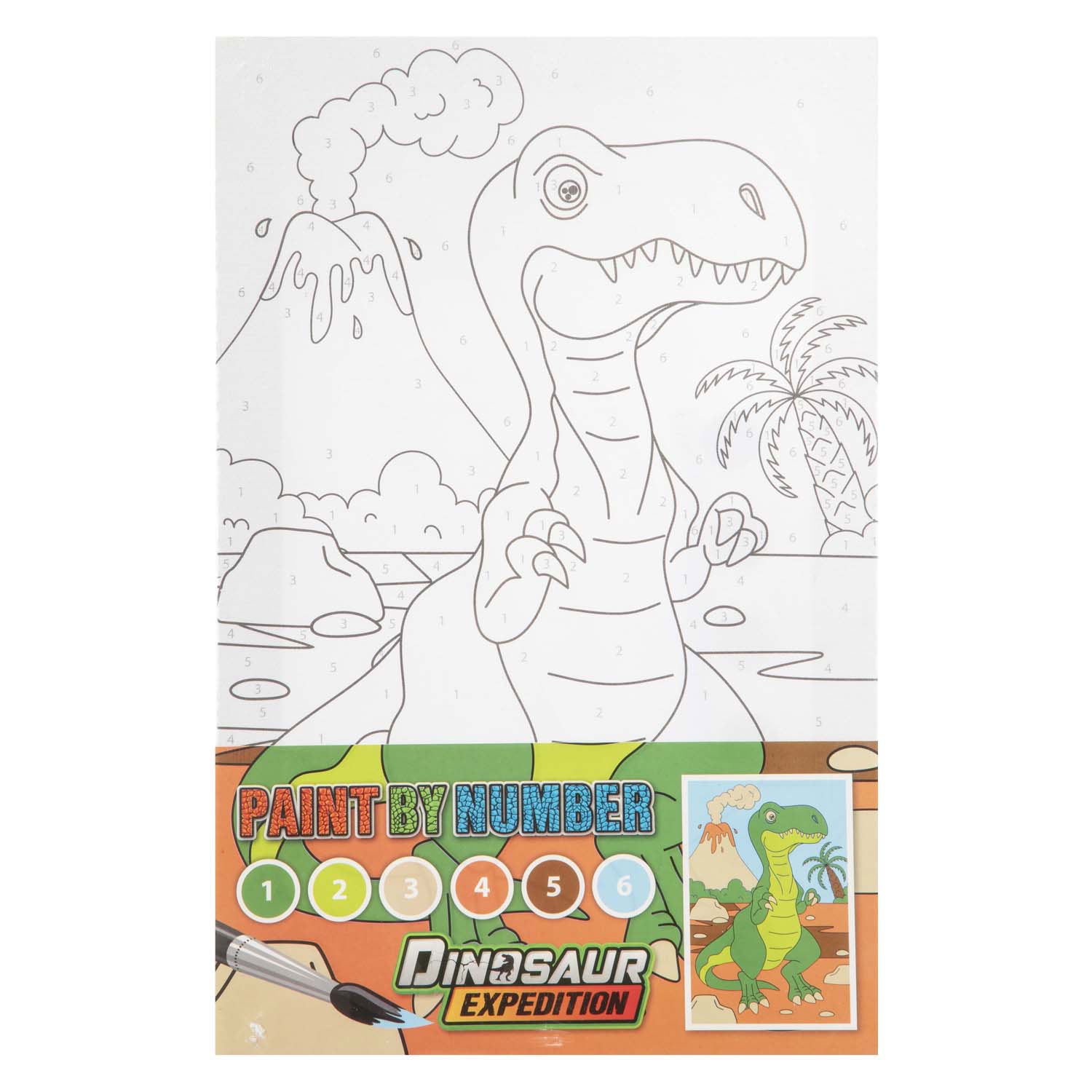 Dino-Malen-nach-Zahlen-Malset