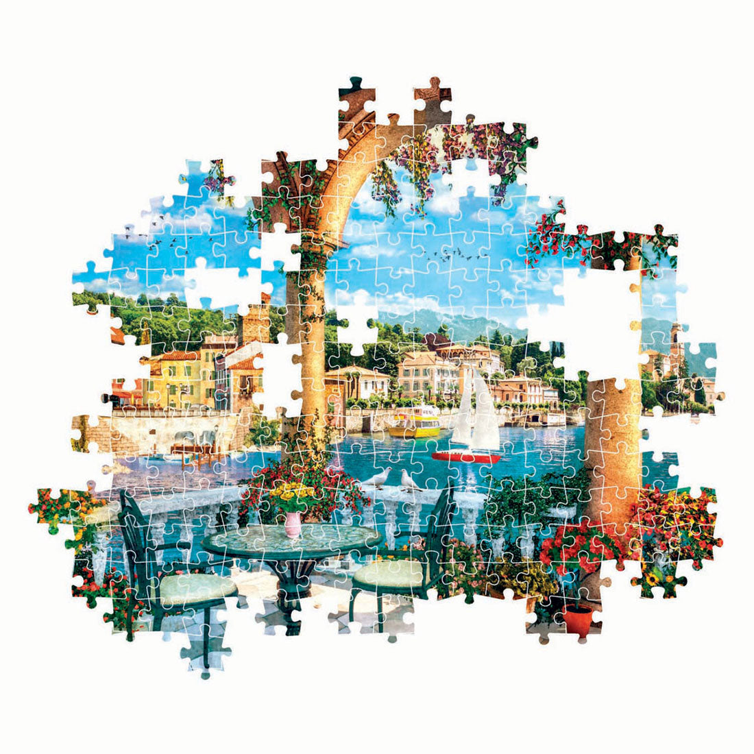 Clementoni Legpuzzel Kunstwerken Uitzicht op het Comomeer, 1000st.