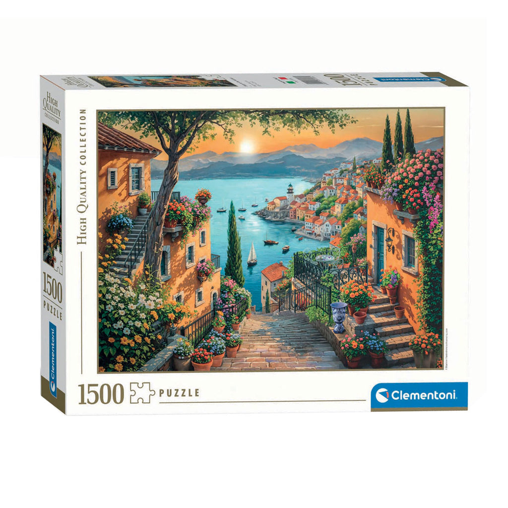 Clementoni Legpuzzel Kunst Trappetje naar De Haven, 1500st.