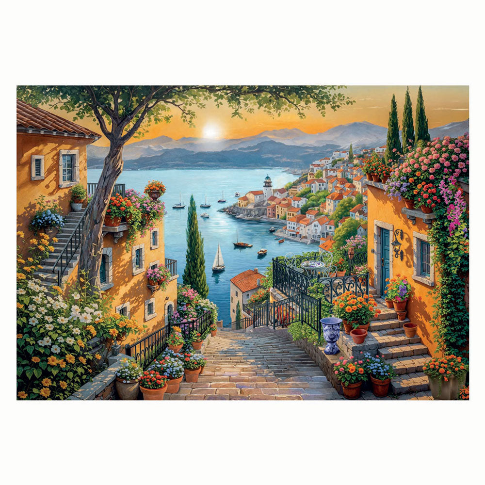 Clementoni Legpuzzel Kunst Trappetje naar De Haven, 1500st.