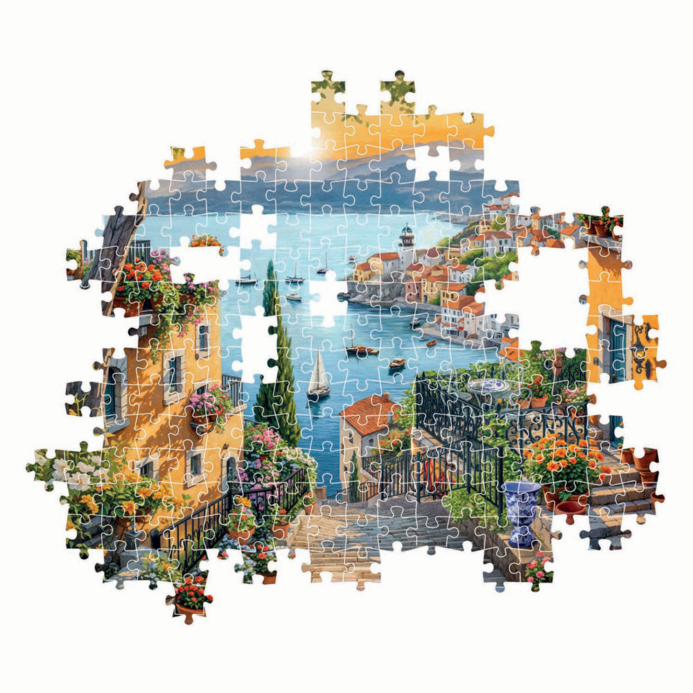 Clementoni Legpuzzel Kunst Trappetje naar De Haven, 1500st.