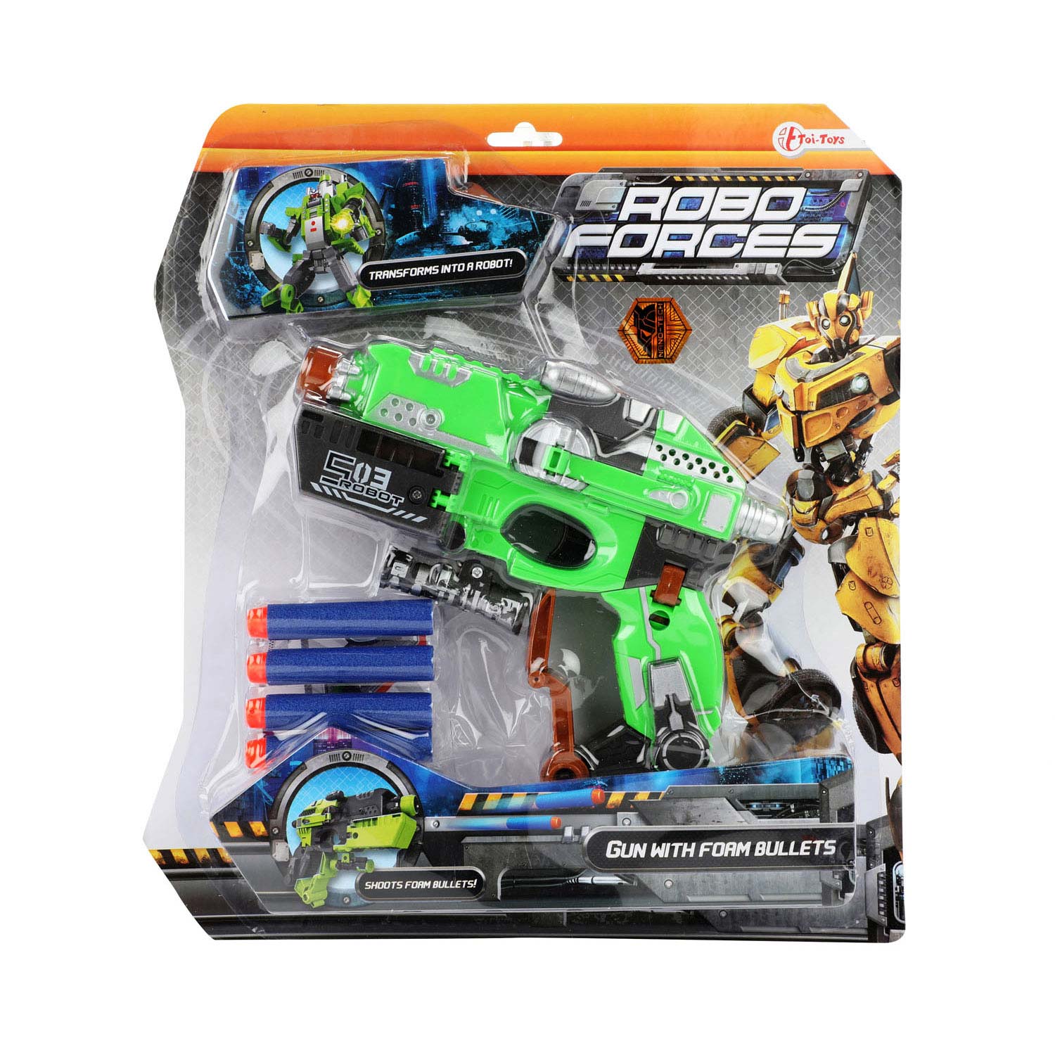 Roboforces Wechselroboterpistole mit Schaumstoffpfeilen
