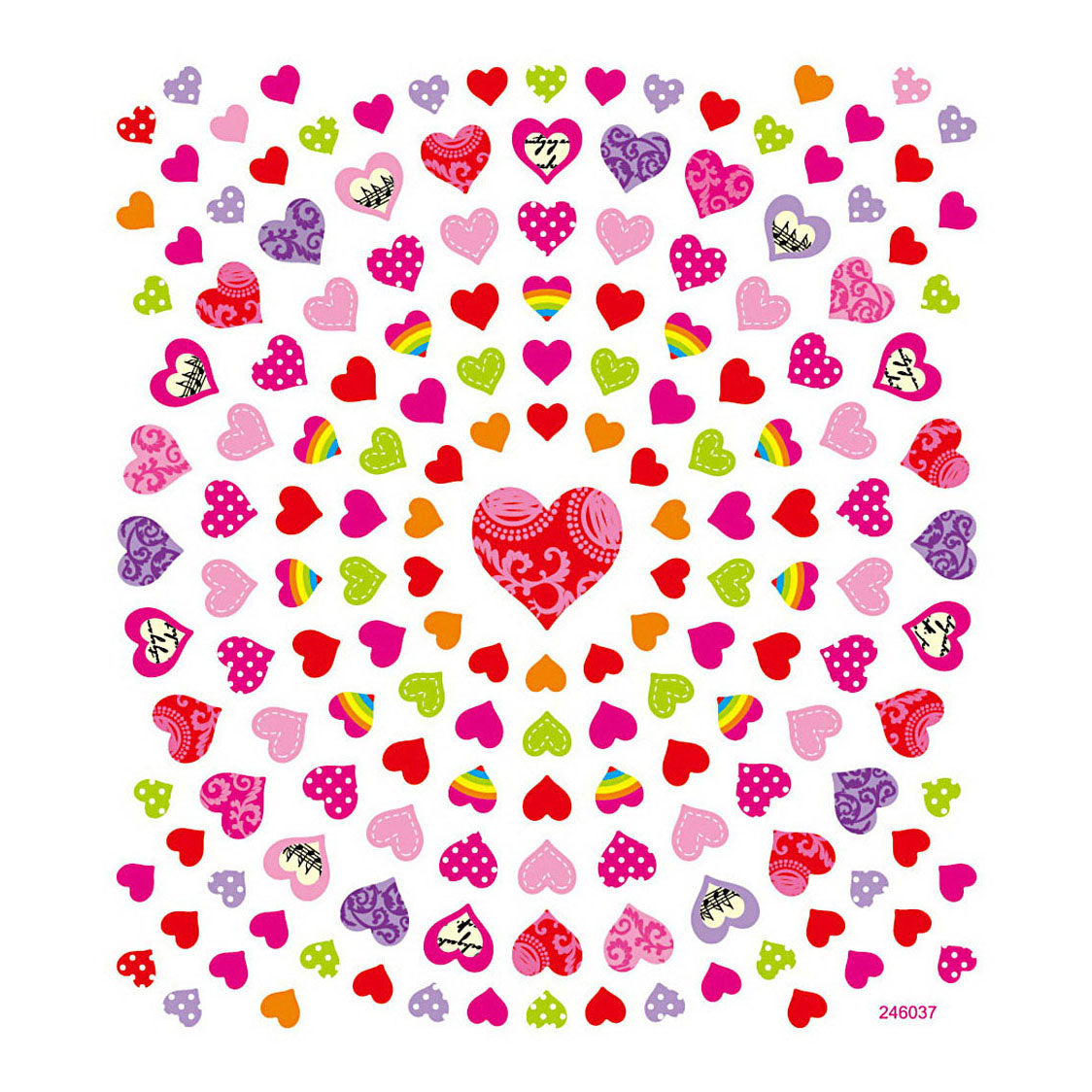 Stickers Kleine Harten 1 Vel