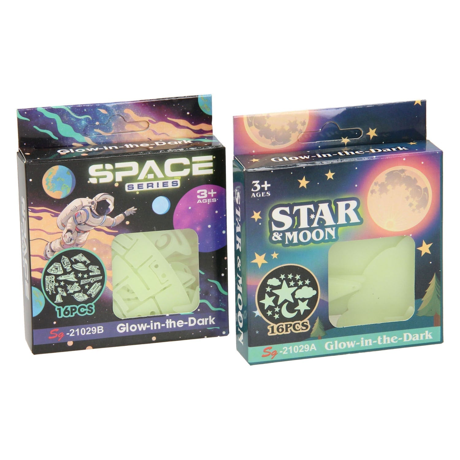 Glow in the Dark Set Ruimte 16dlg