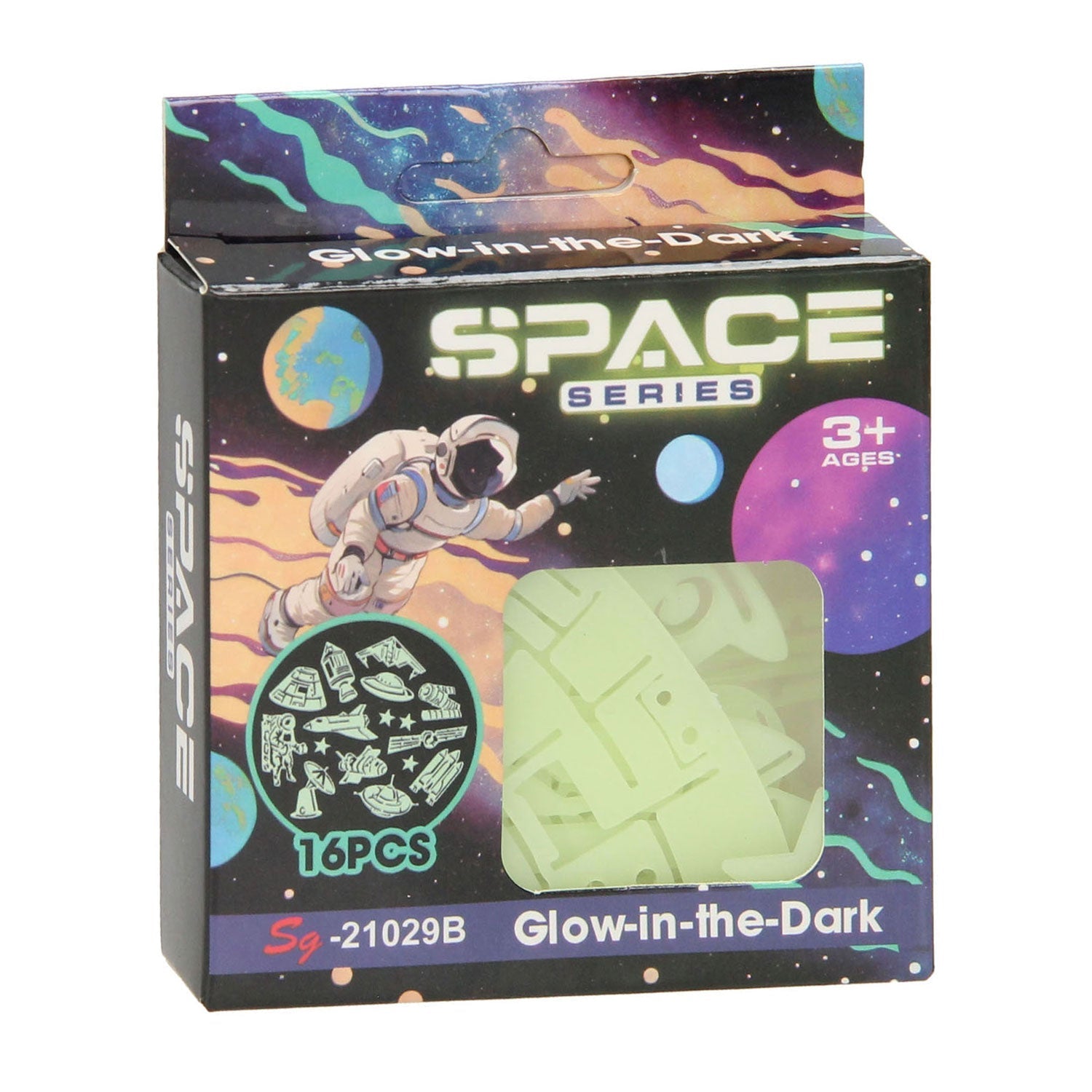 Glow in the Dark Set Ruimte 16dlg
