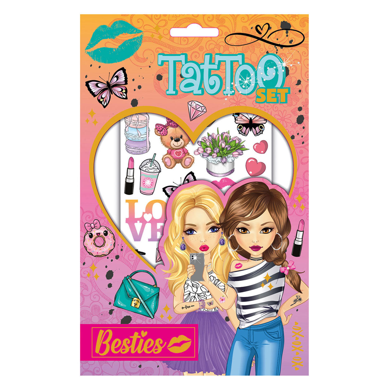 Besties Tattoo Set pink