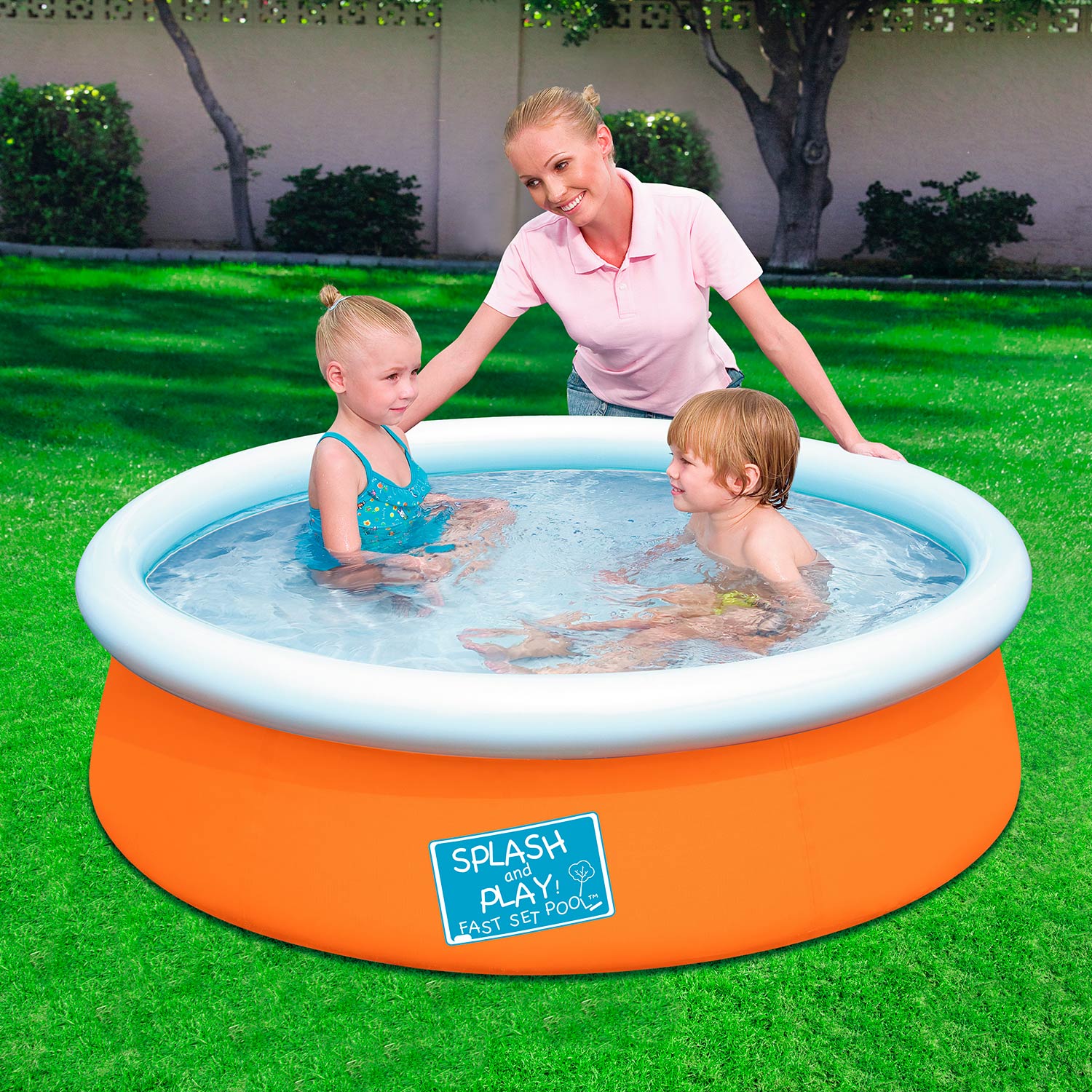 Bestway Zwembad met Opblaasrand, 152cm Oranje voorbeeld