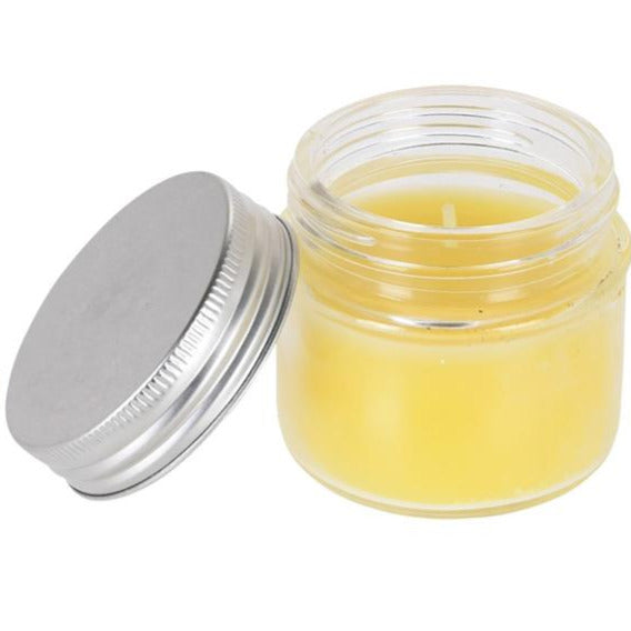 Potje met citronellakaars en metalen deksel - Mijnspeelgoedshop