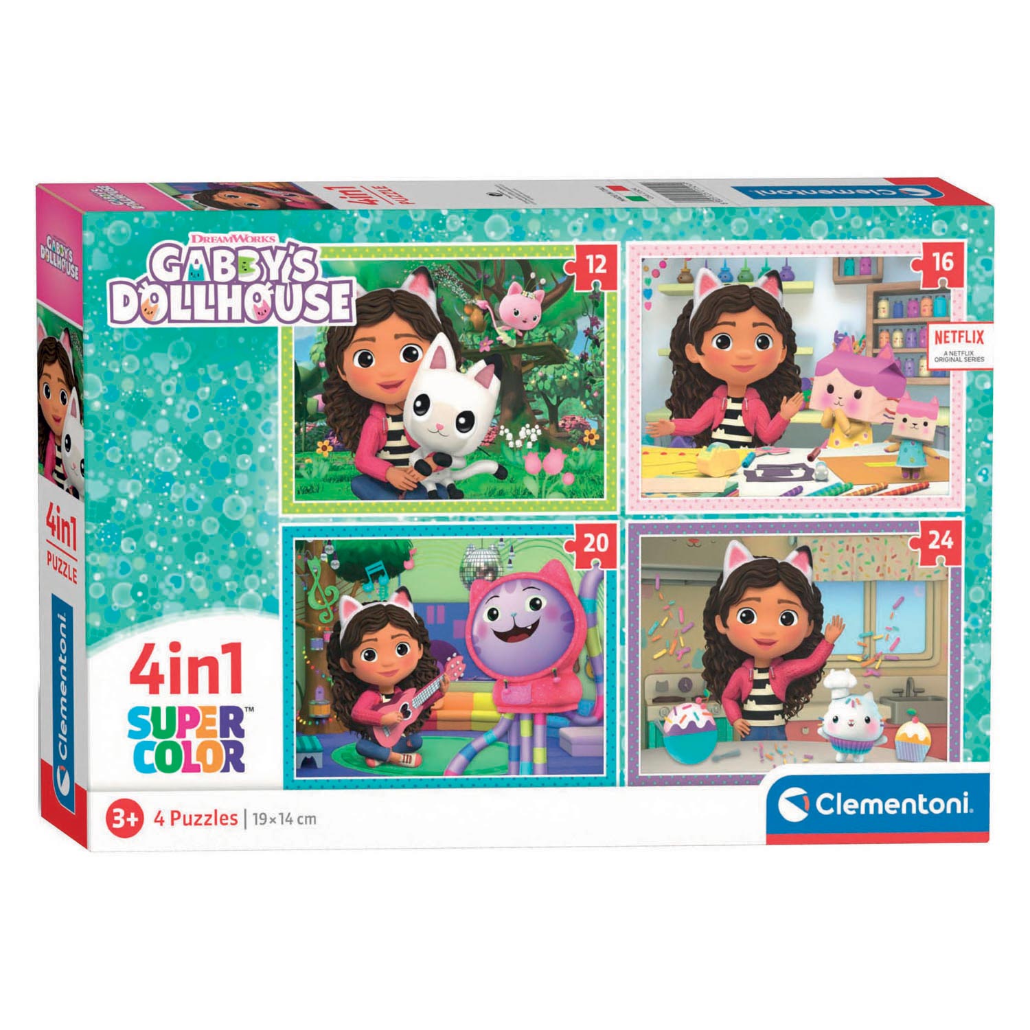 Clementoni 4in1 Puzzel Gabby's Poppenhuis verpakking