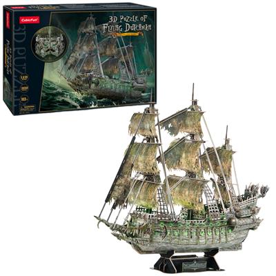 Cubic Fun 3D puzzel Flying Dutchman LED doos en detail