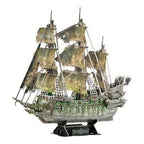 Cubic Fun 3D puzzel Flying Dutchman LED compleet detail