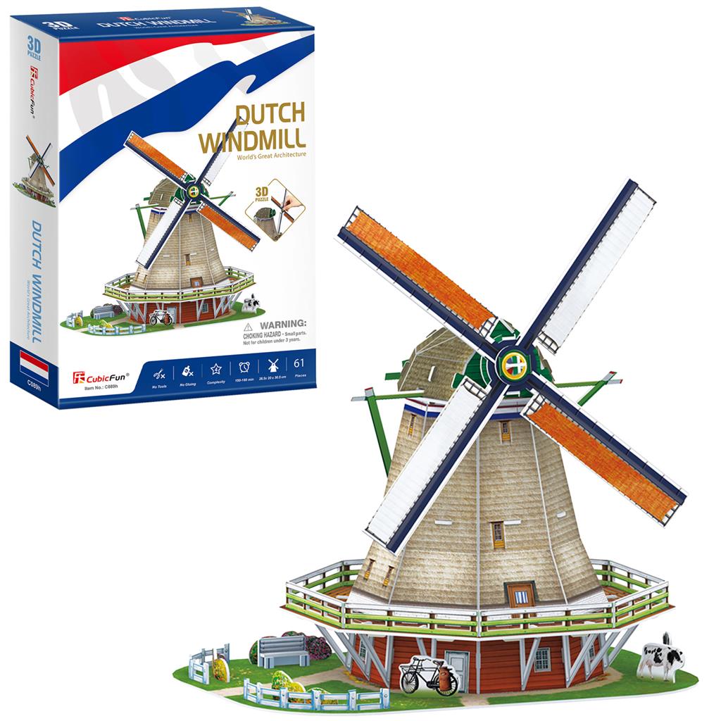 Cubic Fun 3D puzzel Hollandse Windmolen