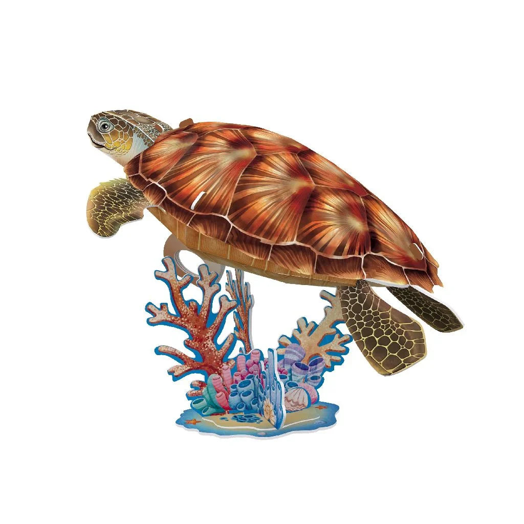National Geographic 3D puzzel Zee Schildpad compleet detail