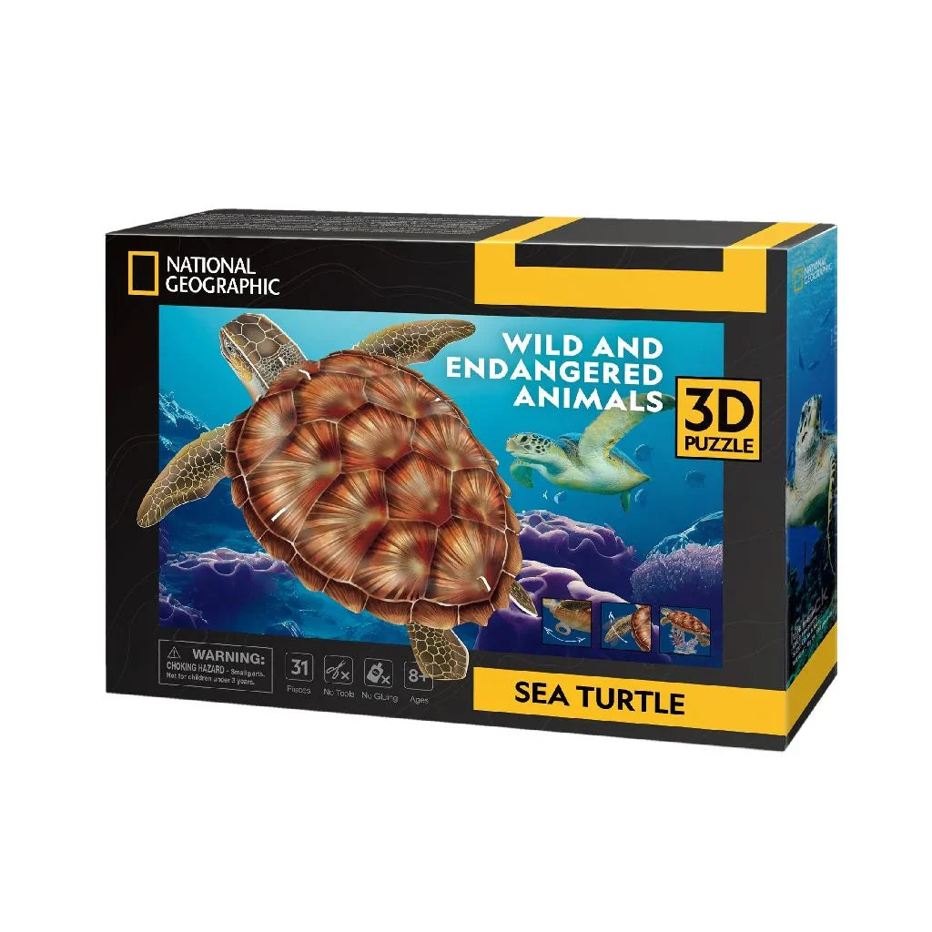 National Geographic 3D puzzel Zee Schildpad doos