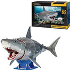 National Geographic 3D puzzel witte haai doos + detail
