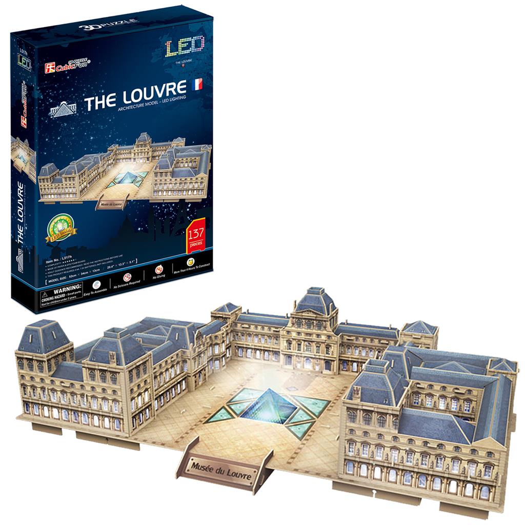 Cubic Fun 3d Puzzel The Louvre LED