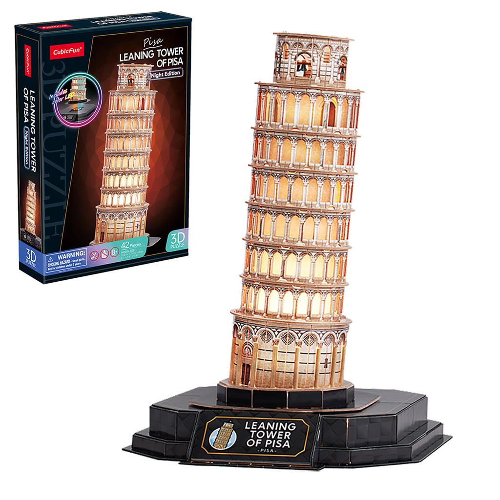 Cubic Fun 3d Puzzel Toren van Pisa met LED
