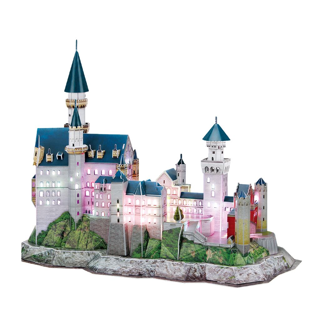 Cubic Fun 3d Puzzel Neuschwanstein Castle met LED detail