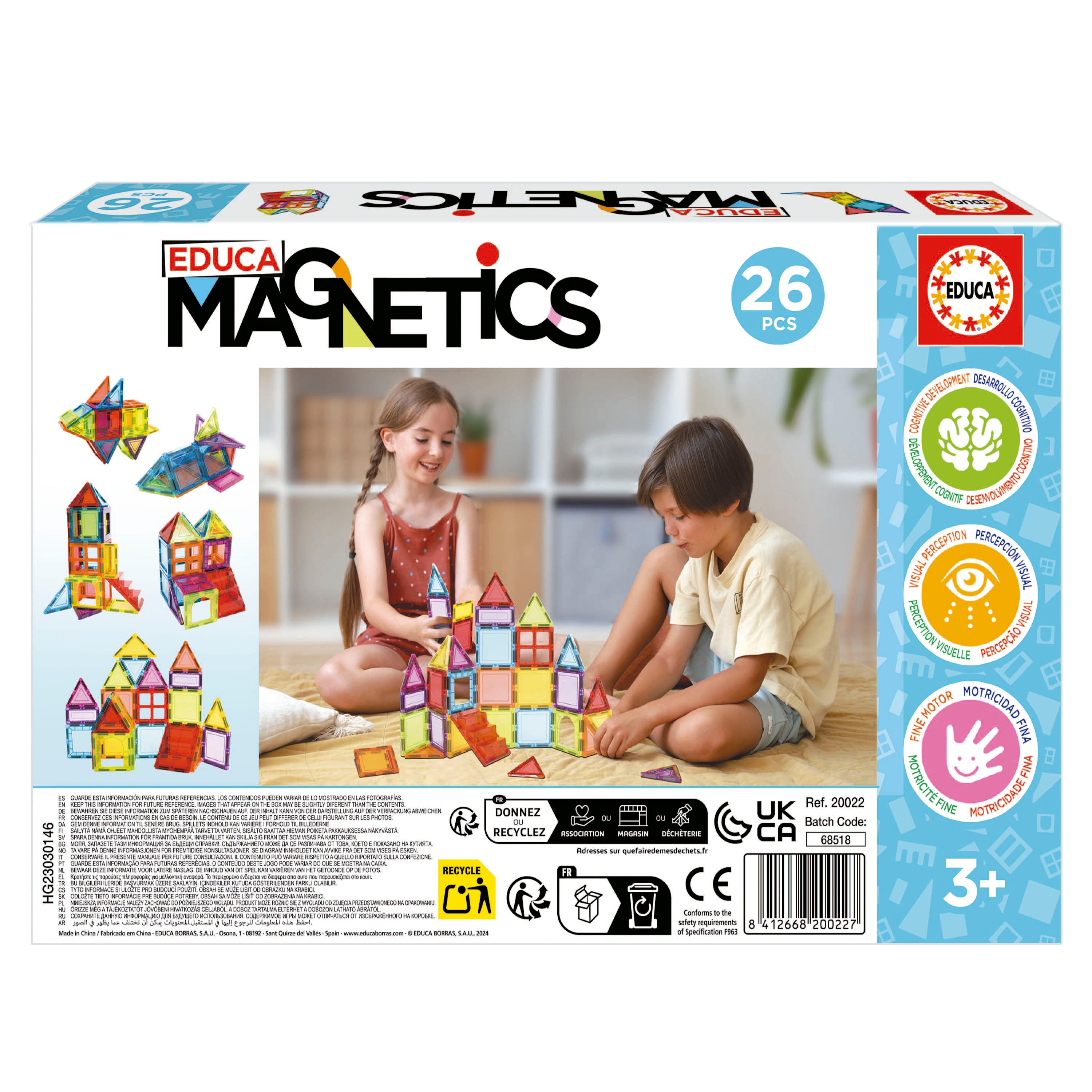 Educa Magnetics 26 pieces achterkant verpakking