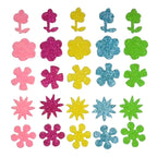 Foamstickers Bloemen Glitter 25st los