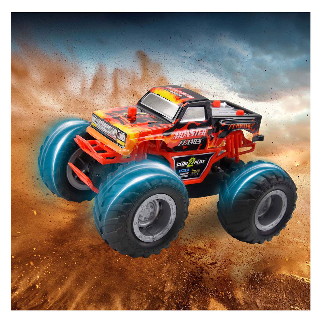 Gear2Play RC Bestuurbare Auto Monster Flames thema