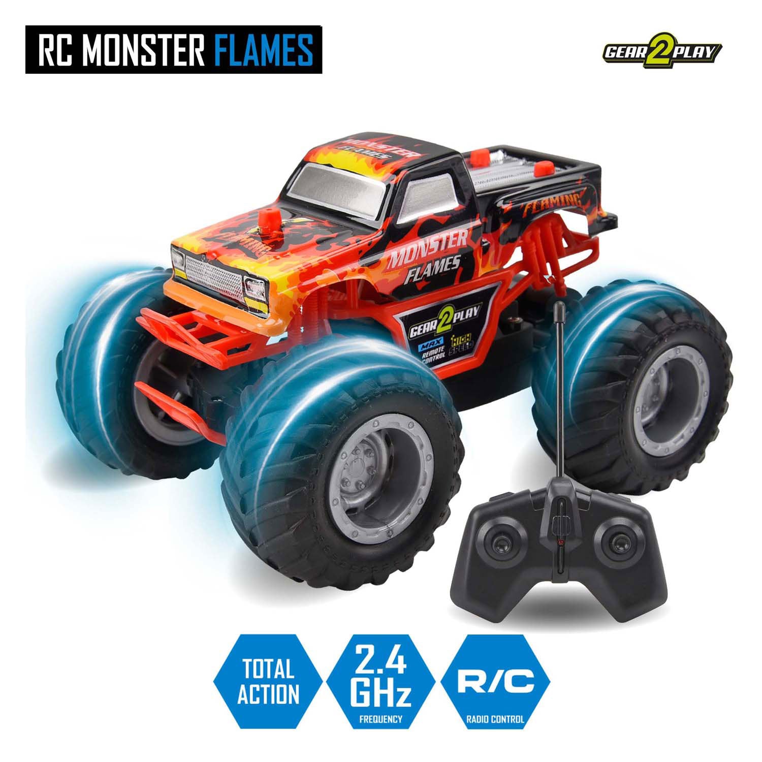 Gear2Play RC Bestuurbare Auto Monster Flames voorbeeld