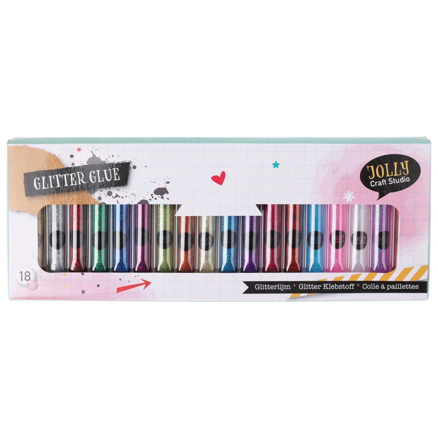 Glitterlijm 18st