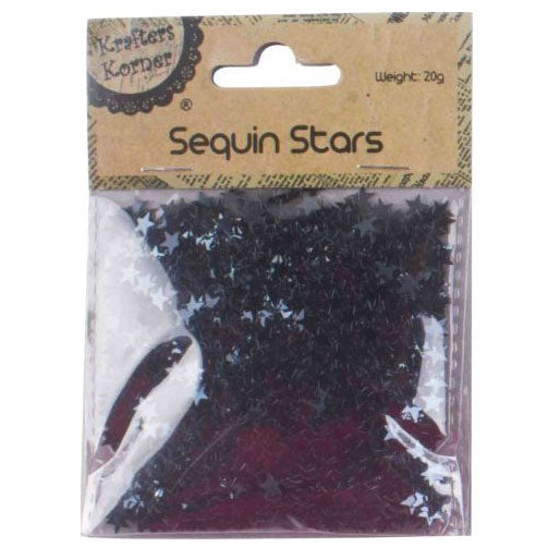 Glittersterren Metallic 20gram Zwart