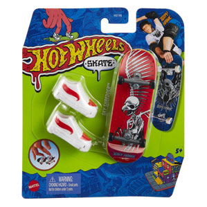 Hot Wheels Vingerskateboard Speelset Rood Wit Fingerboard