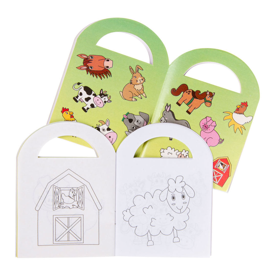 Kleurboekje met Stickers Dieren boerderij