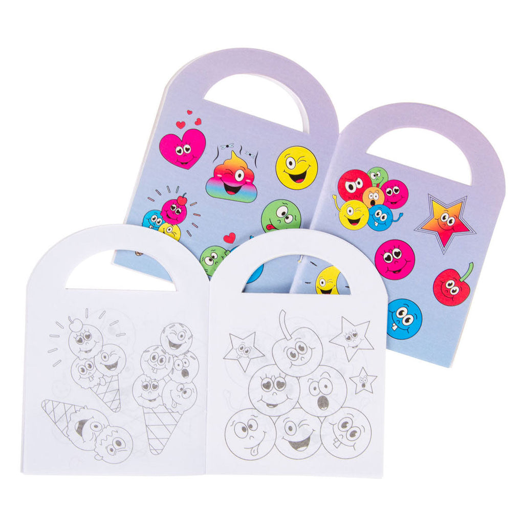 Kleurboekje met Stickers Lachgezicht voorbeeld