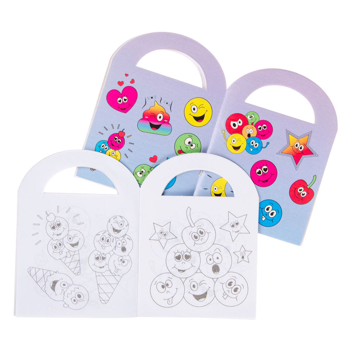 Kleurboekje met Stickers Lachgezicht voorbeeld