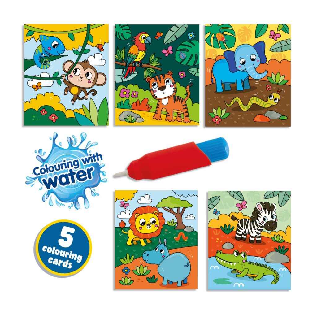 SES Kleuren met water kleurboek Safari