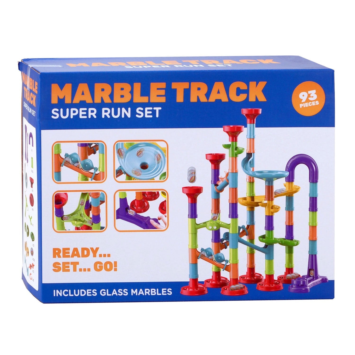 Knikkerbaan Super Run Set 93dlg verpakking