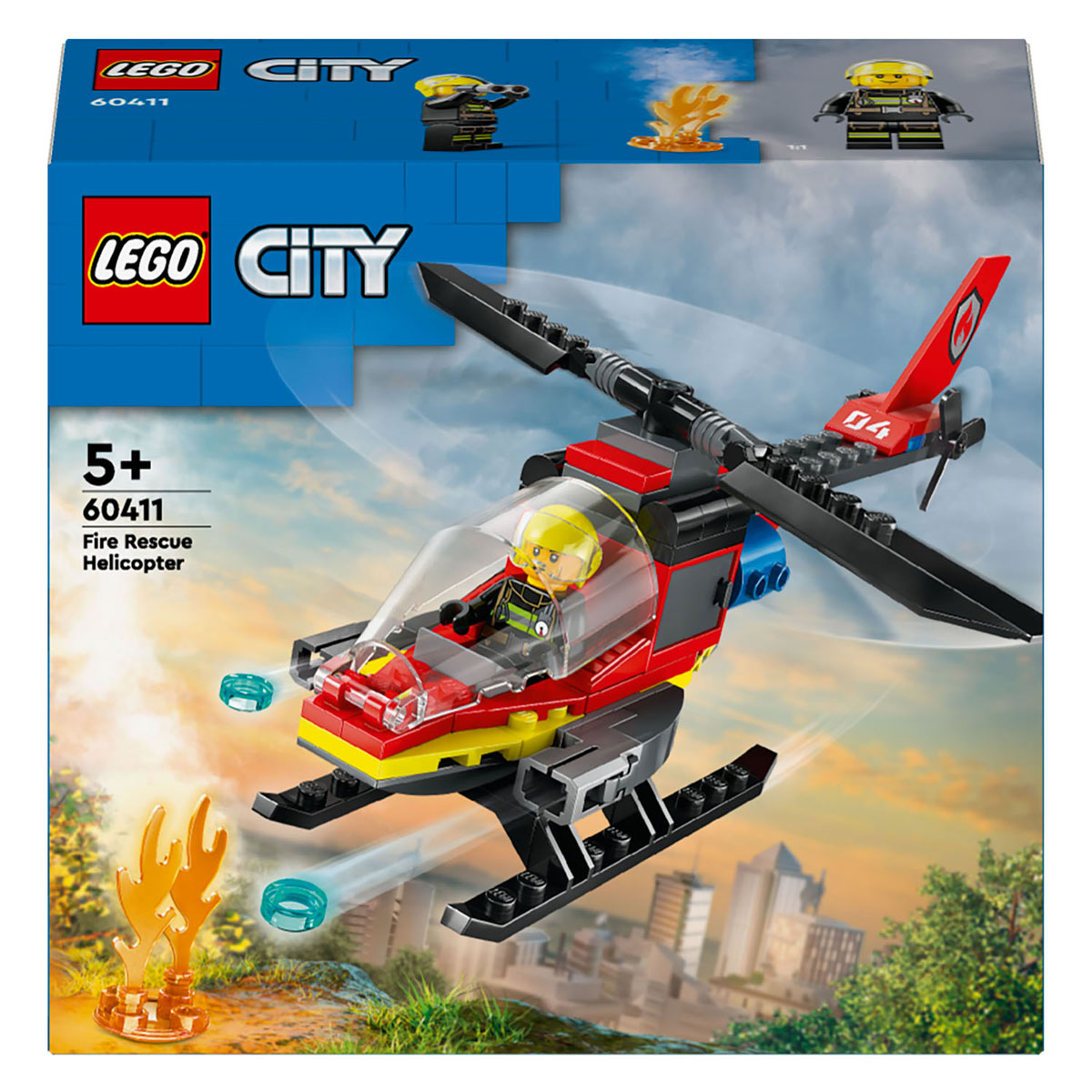 LEGO City 60411 Brandweerhelikopter doos