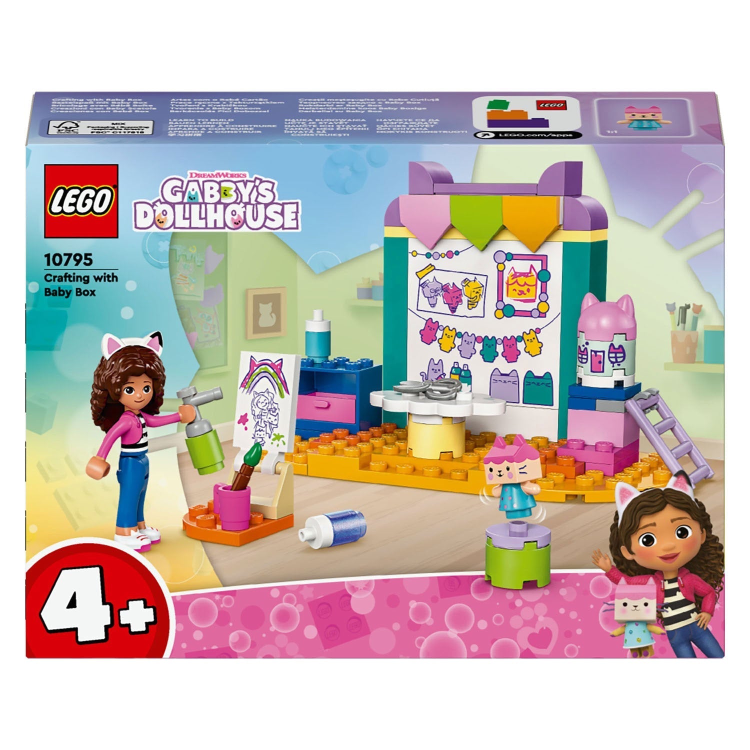 LEGO Gabbys Poppenhuis 10795 Knutselen met Babykitty verpakking