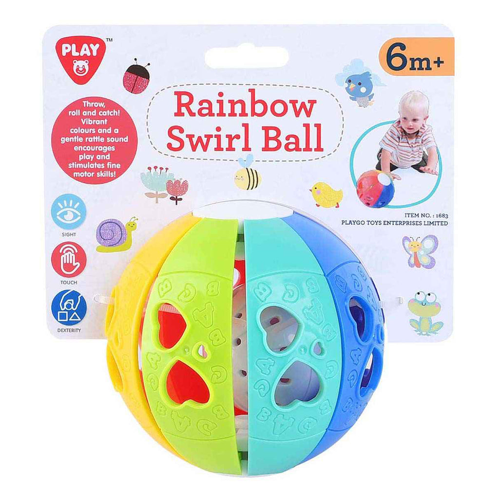 Play Regenboog Dwarrel Bal met Ratel Geluid verpakking