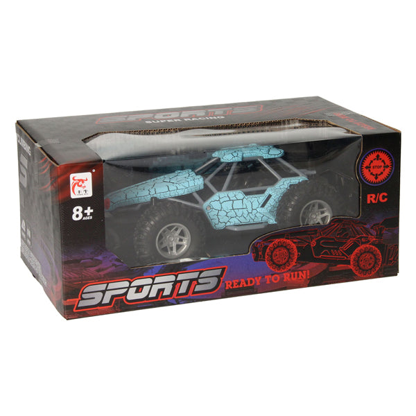 RC Bestuurbare Auto met Rookfunctie - Blauw verpakking