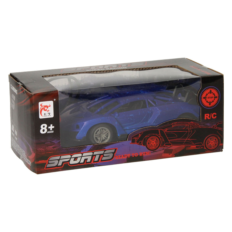 RC Racewagen Blauw/Zwart Bestuurbare Auto Verpakking