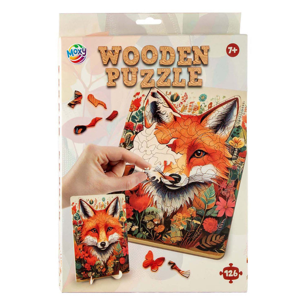 Houten Puzzel Vos - Unieke Vormen - 130st.