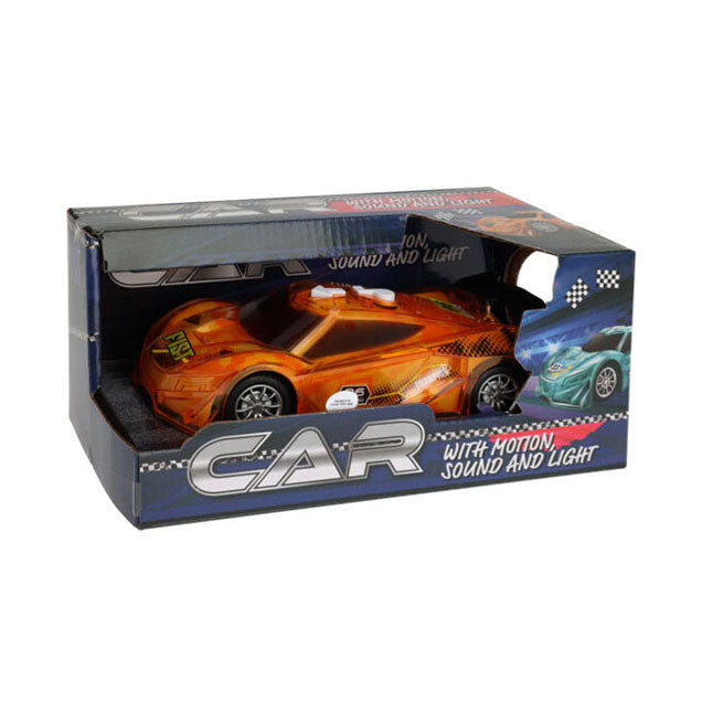 Raceauto met Licht en Geluid 21 cm verpakking