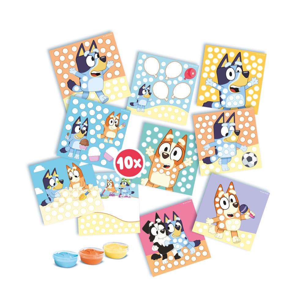 SES Bluey - Vingerafdruk verf kunstwerk