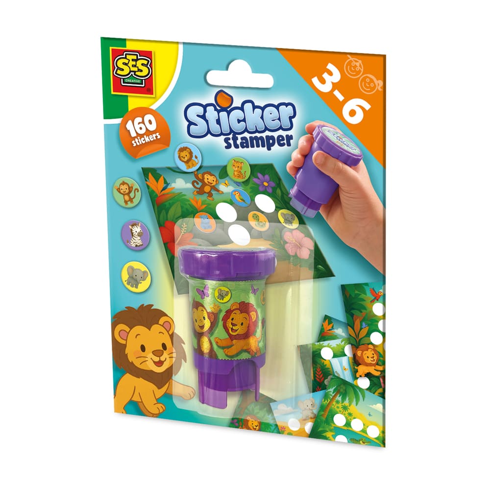 SES Sticker stamper - Jungledieren