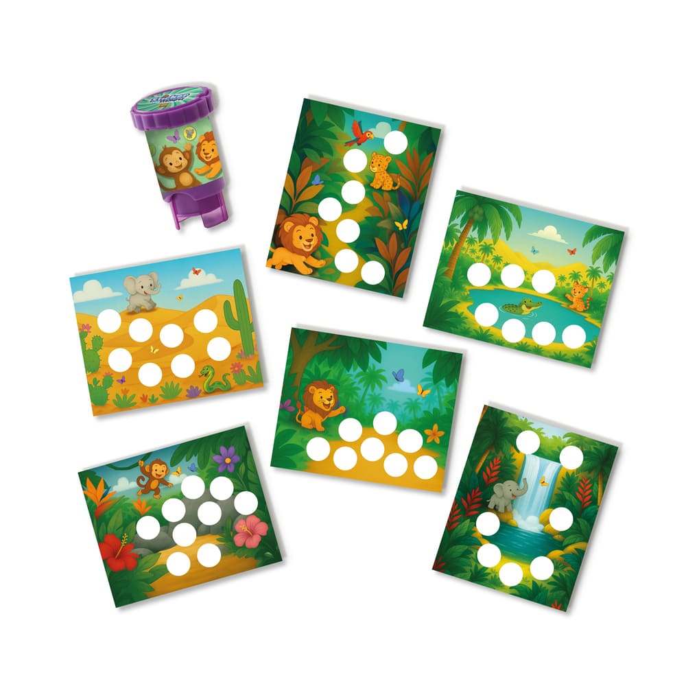 SES Sticker stamper - Jungledieren