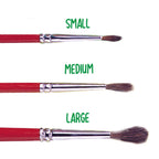 SES Creative - Penselen set 3 stuks sizechart