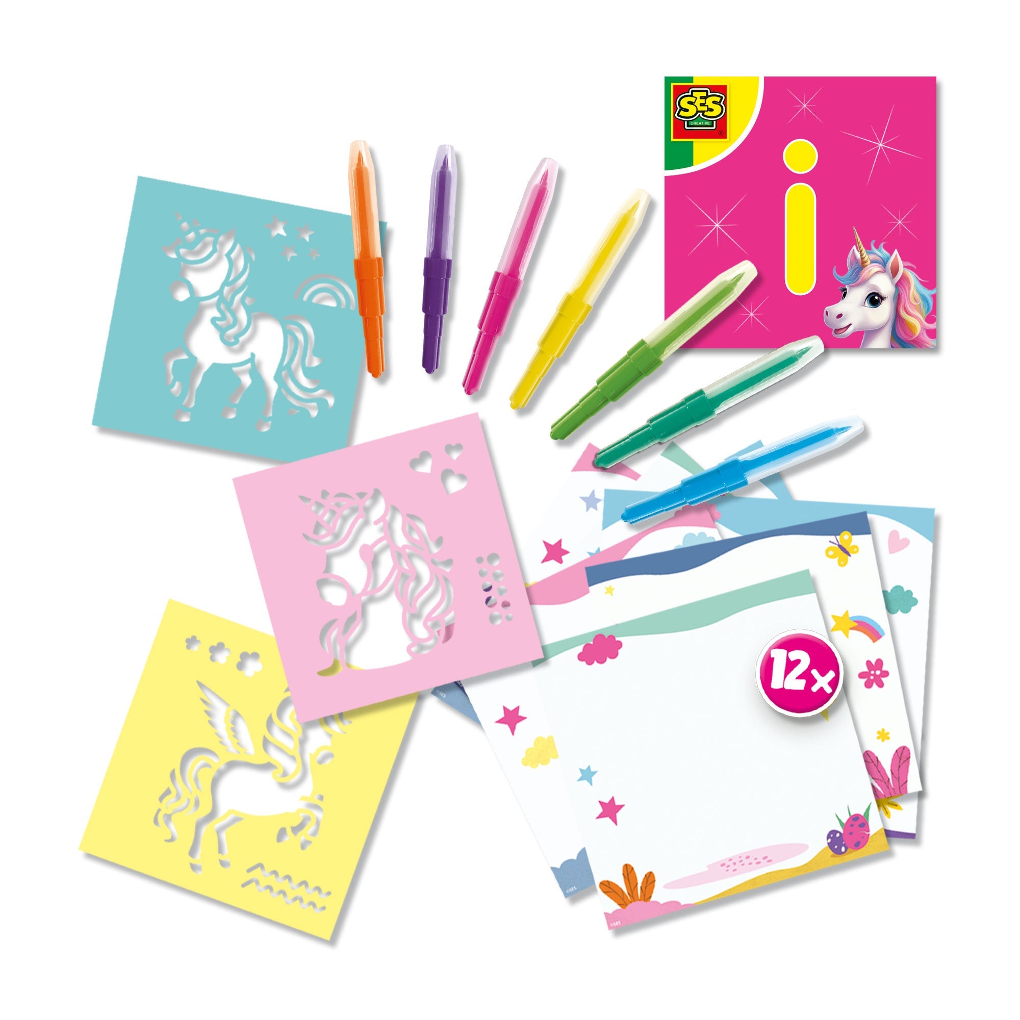 SES Creative Unicorn Blow airbrush pens inhoud